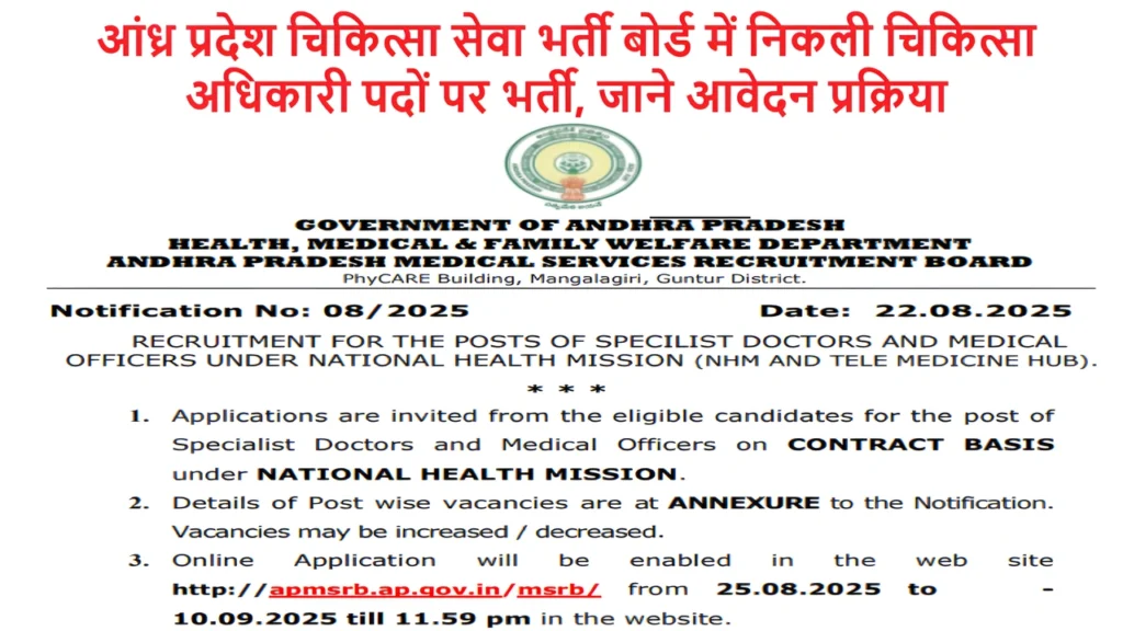 APMSRB MO Bharti 2025